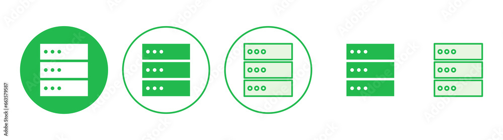 Database icon set. database vector icon Database icon set. database vector icon