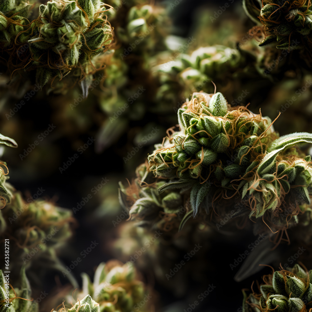 Cannabis buds seamless pattern photography Cannabis buds seamless pattern photography