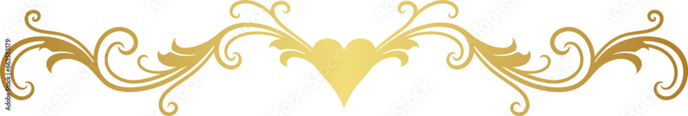 Gold floral ornament border vector Gold floral ornament border vector