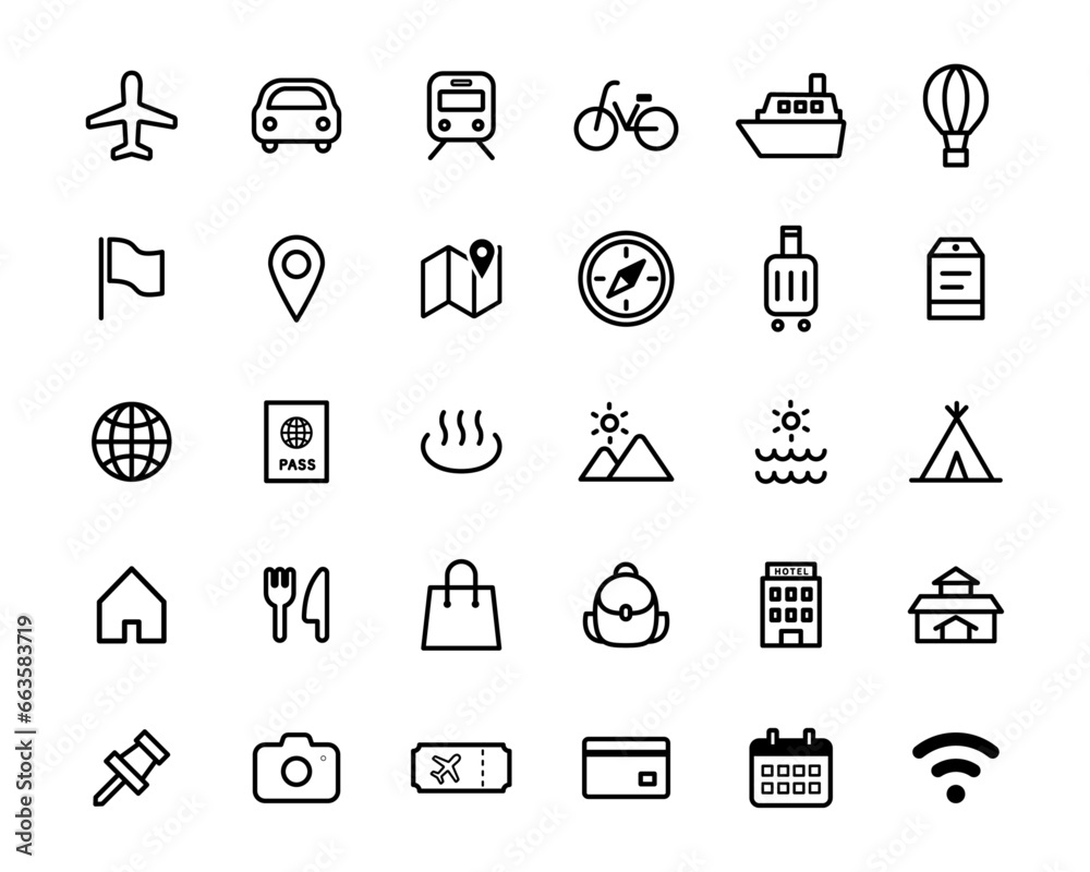 Travel icons