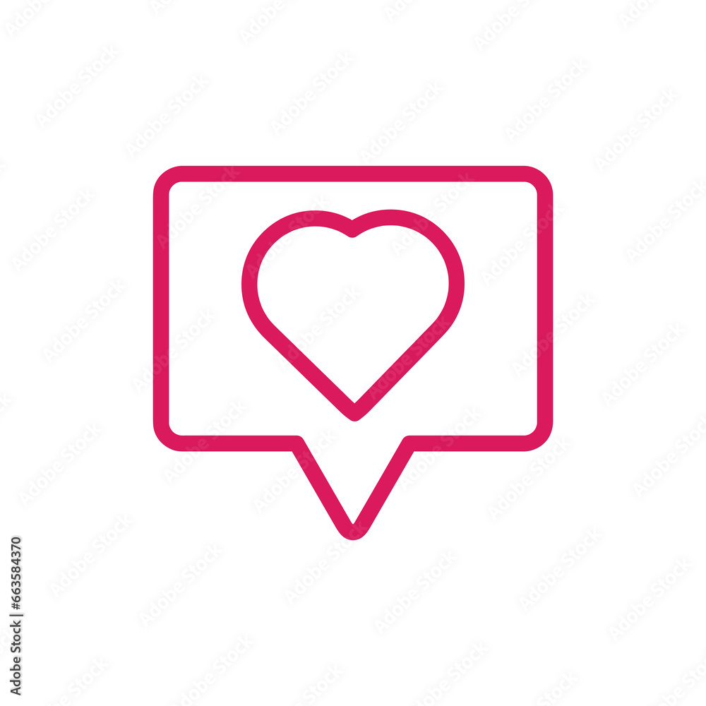 Like, heart, notification, social media icon. flat trendy style illustration on white background..eps Like, heart, notification, social media icon. flat trendy style illustration on white background..eps