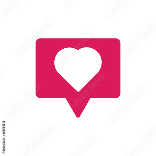 Free Download Like, heart, notification, social media icon. flat trendy style illustration on white background..eps - GFXLoad