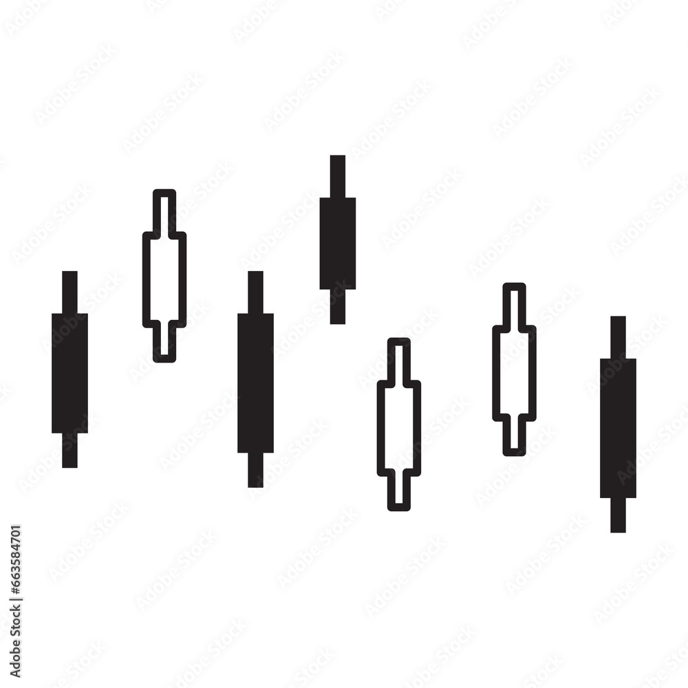Obraz premium Candlestick chart icon. vector flat trendy style illustration on white background..eps