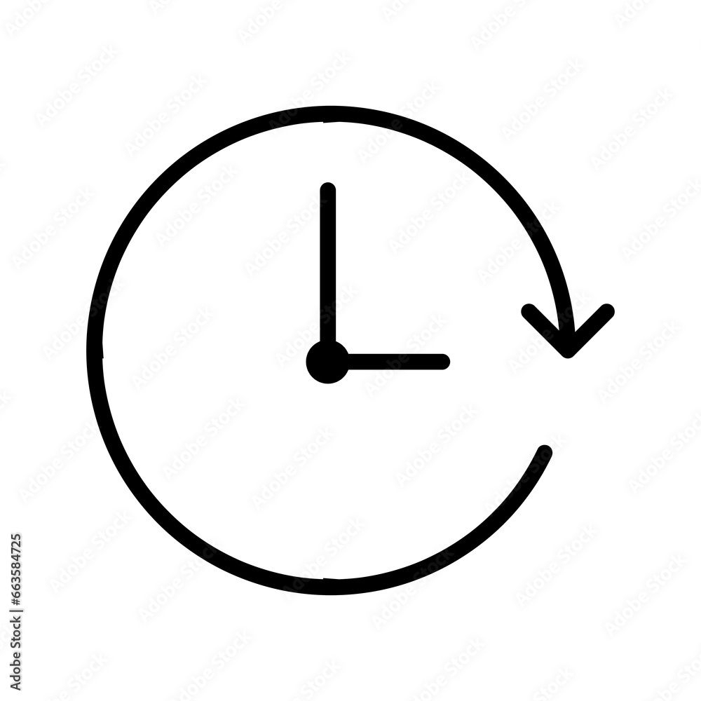Clock icon, time, alarm sign. vector trendy style illustration on white background..eps Clock icon, time, alarm sign. vector trendy style illustration on white background..eps