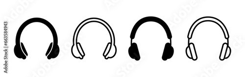 Headphone icon vector. headphones earphones icon. headset