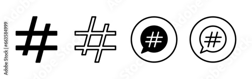 Hashtag icon vector. hashtag simbols