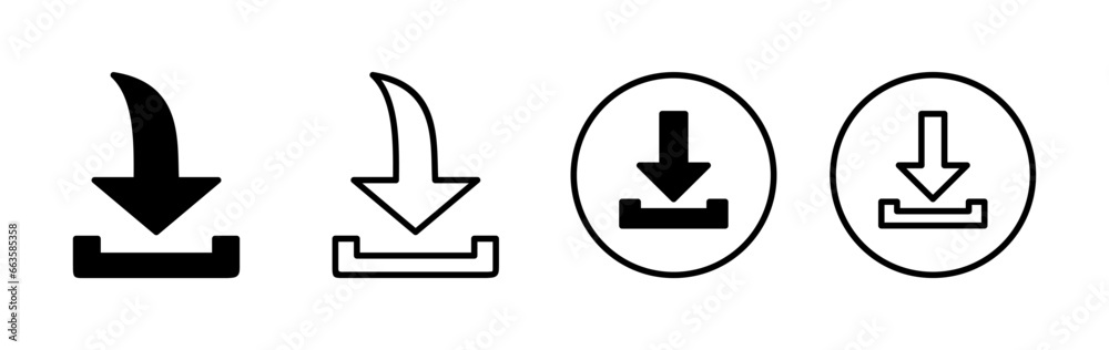 Download icon vector. Downloading vector icon Download icon vector. Downloading vector icon
