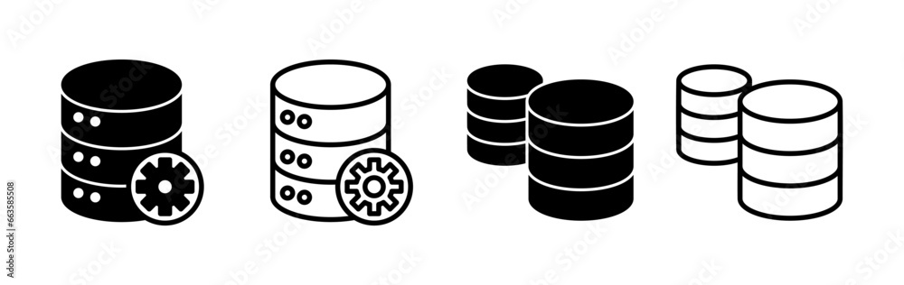 Database icon vector. server icon. storage Database icon vector. server icon. storage