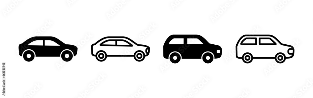 Car icon vector. Car sign. sedan