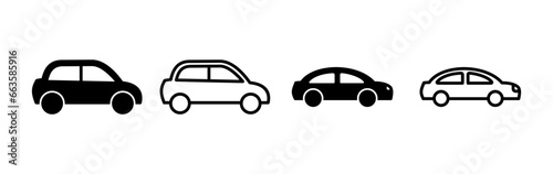 Car icon vector. Car sign. sedan