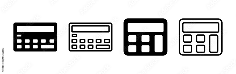 Calculator icon vector. math icon. finances sign