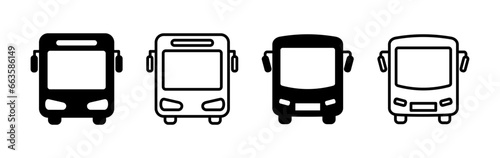 Bus icon vector. bus vector icon