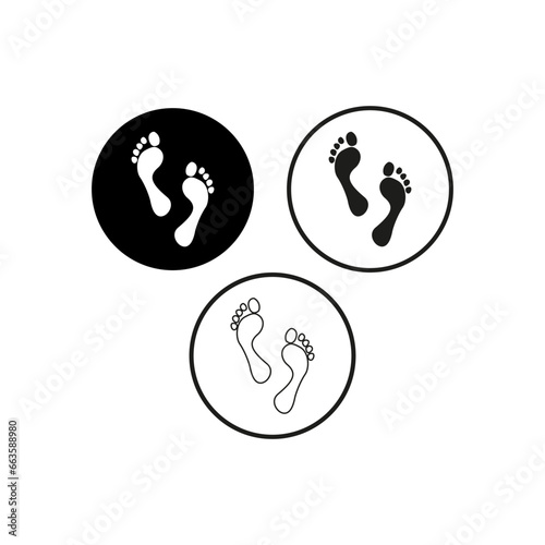 footprint icon. Vector illustration. EPS 10.