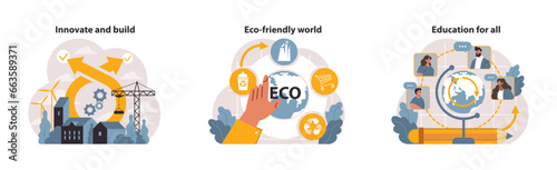 SDG or sustainable development goals set. Global target for better
