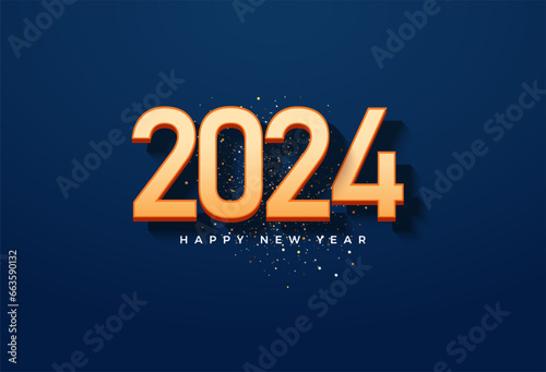 white ink splatter background which makes festive for 2024 new year celebration banner. design premium vector.