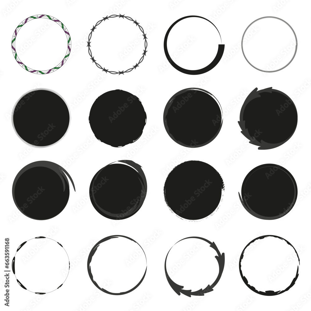 shape circle set icon. Vector illustration. EPS 10. shape circle set icon. Vector illustration. EPS 10.