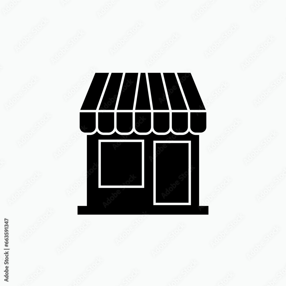 Store Icon. Market, Kiosk. Shop, Outlet Symbol. Applied for Design, Presentation, Website or Apps Elements - Vector.