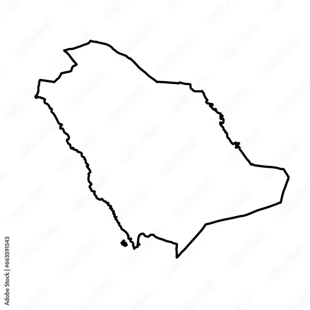 Geographical map of Saudi Arabia