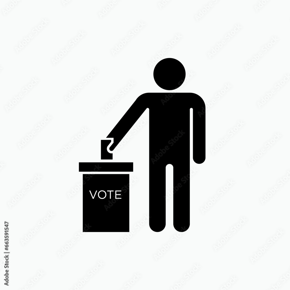 Vote Icon. Ballot Element, Election Symbol - Vector Logo Template. Vote Icon. Ballot Element, Election Symbol - Vector Logo Template.