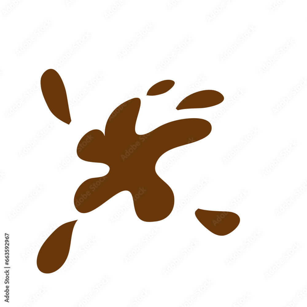 Chocolate brush droplet splash