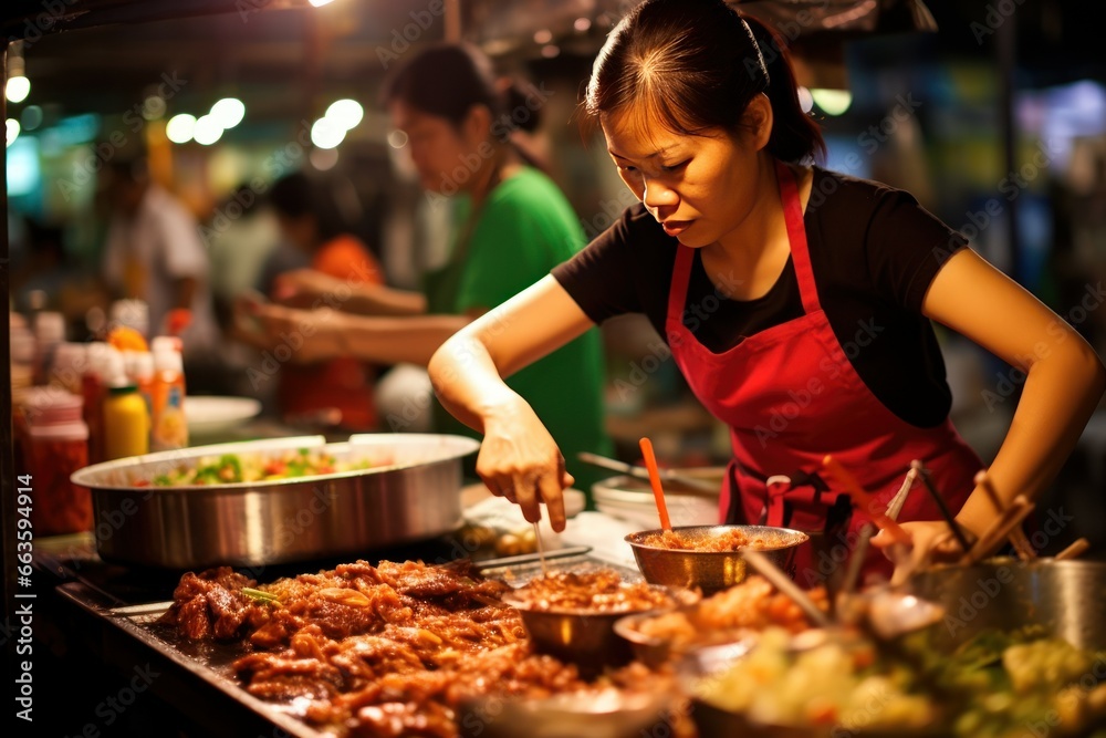 Street food festival in Bangkok, tantalizing aromas and flavors at