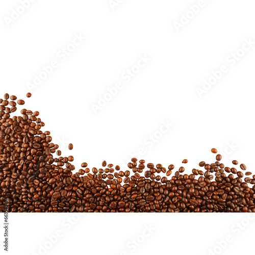 Coffee Beans Border Isolated Background