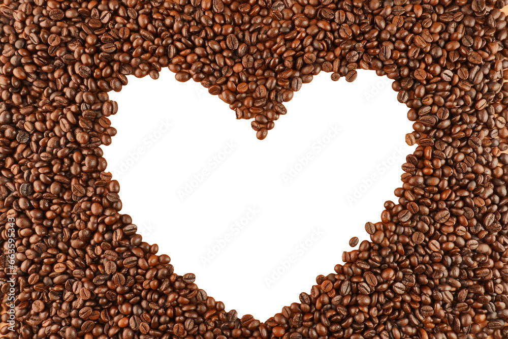 Coffee Beans Border Isolated Background Coffee Beans Border Isolated Background