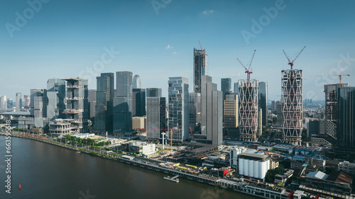 Guangzhou ,China - July 26,2023: Aerial view of landscape in Guangzhou city, China © lzf