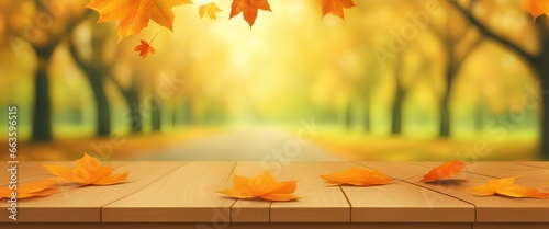 autumn leaves on a table