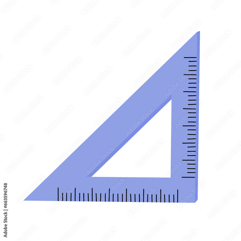 Blue triangle ruler 