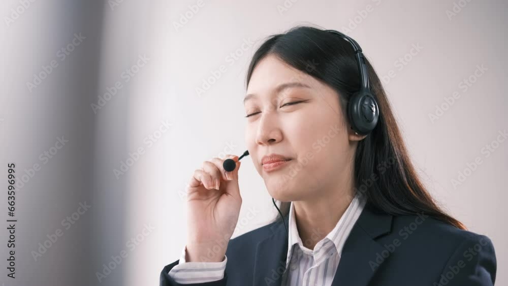 Happy female consultant in customer service, telemarketing or tech support with help desk job, smile and call center with CRM, contact us and communication with headset at office. Happy female consultant in customer service, telemarketing or tech support with help desk job, smile and call center with CRM, contact us and communication with headset at office.