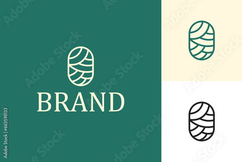 Minimalist Cocoon Vector Outline Logo Template