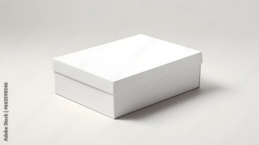 white cardboard box mockup on a white background white cardboard box mockup on a white background