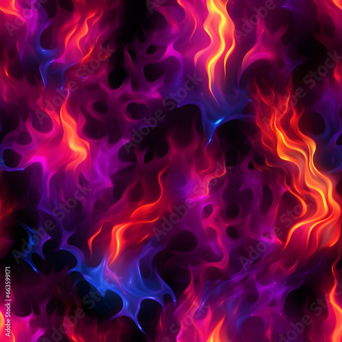 Magic fire seamless pattern texture effect