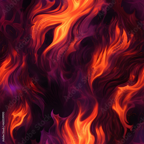 Mystic fire seamless pattern texture