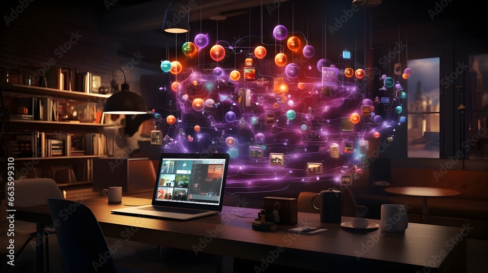 Fototapeta premium Empowering Remote Teams with Cutting-Edge Work Tools