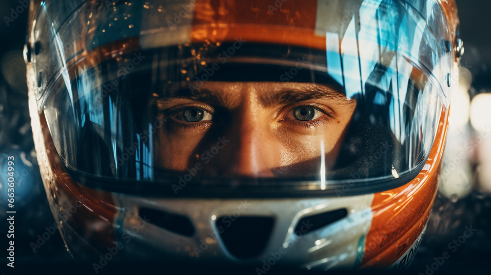 Racing Dreams: Formula 1 Driver's Determined Gaze, generative ai Racing Dreams: Formula 1 Driver's Determined Gaze, generative ai