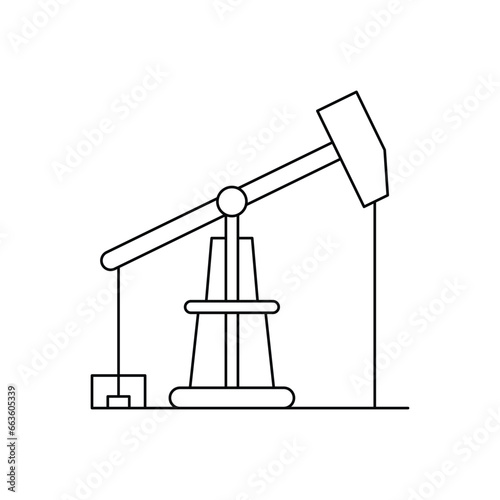 Oil production icon design. oil extraction icon. isolated on white background. vector illustration