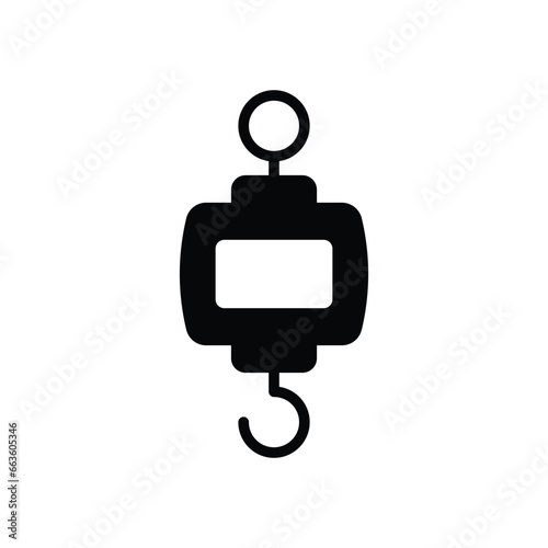 Hook scales icon design. hanging scale icon. isolated on white background. vector illustration
