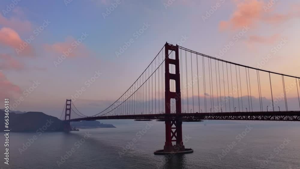 Golden Gate Bridge at Sunrise - Aerial Golden Gate Bridge at Sunrise - Aerial