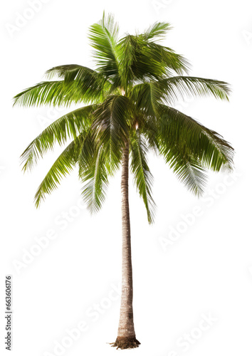 Coconut palm Tree tropical isolated transparent background, PNG file