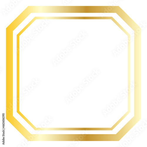 gold square border frame
