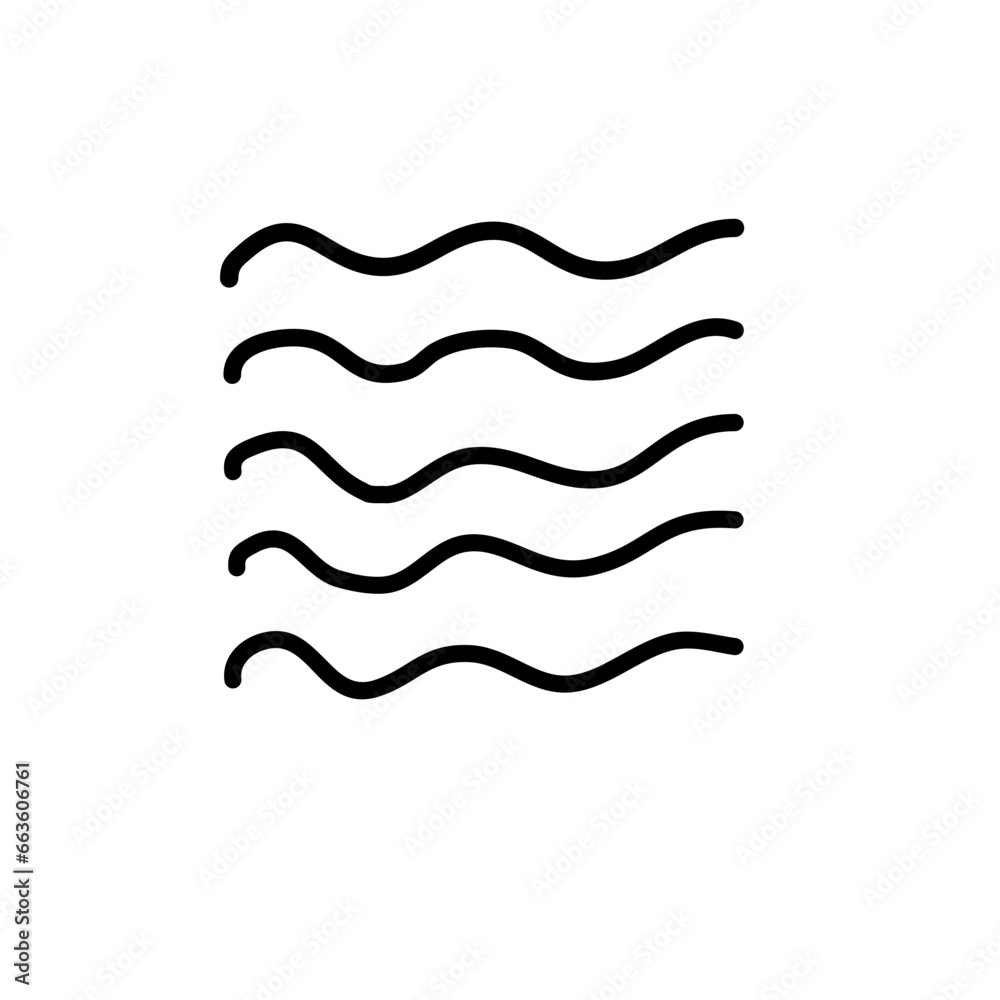 Wave line doodle Wave line doodle