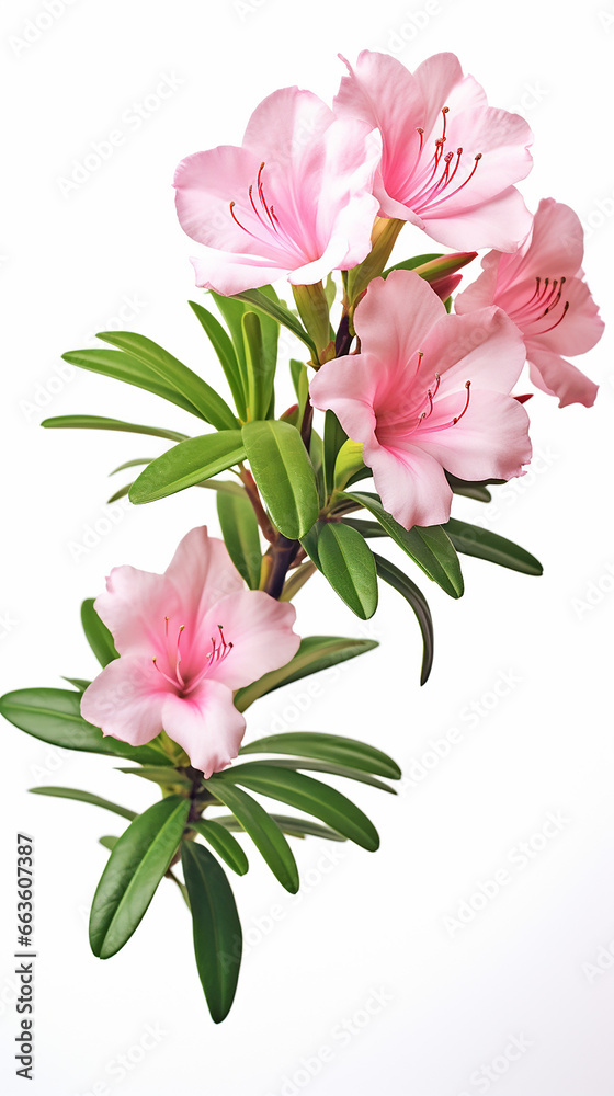 Photo of Azalea flower isolated on white background Photo of Azalea flower isolated on white background