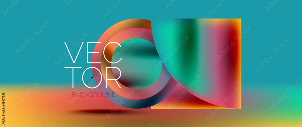 Sleek podium with abstract composition of squares, circles, and triangles, adorned with vibrant fluid gradients for wallpaper, banner, background, landing page, wall art, invitation, print, poster Sleek podium with abstract composition of squares, circles, and triangles, adorned with vibrant fluid gradients for wallpaper, banner, background, landing page, wall art, invitation, print, poster