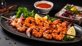 grilled shrimp with lemon  generated by AI