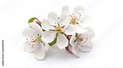 Photo of Hawthorn flower isolated on white background