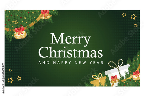 EPS vertical poster template for Christmas and New Year