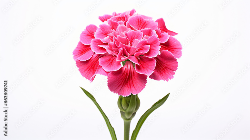 Photo of Sweet William flower isolated on white background Photo of Sweet William flower isolated on white background