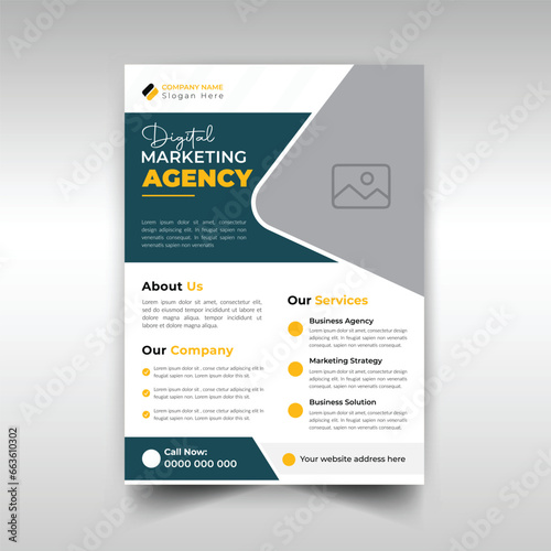 Corporate business multipurpose flyer design and cover page template
